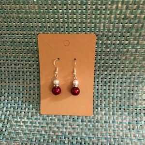 Snowman Earrings with wire hooks.